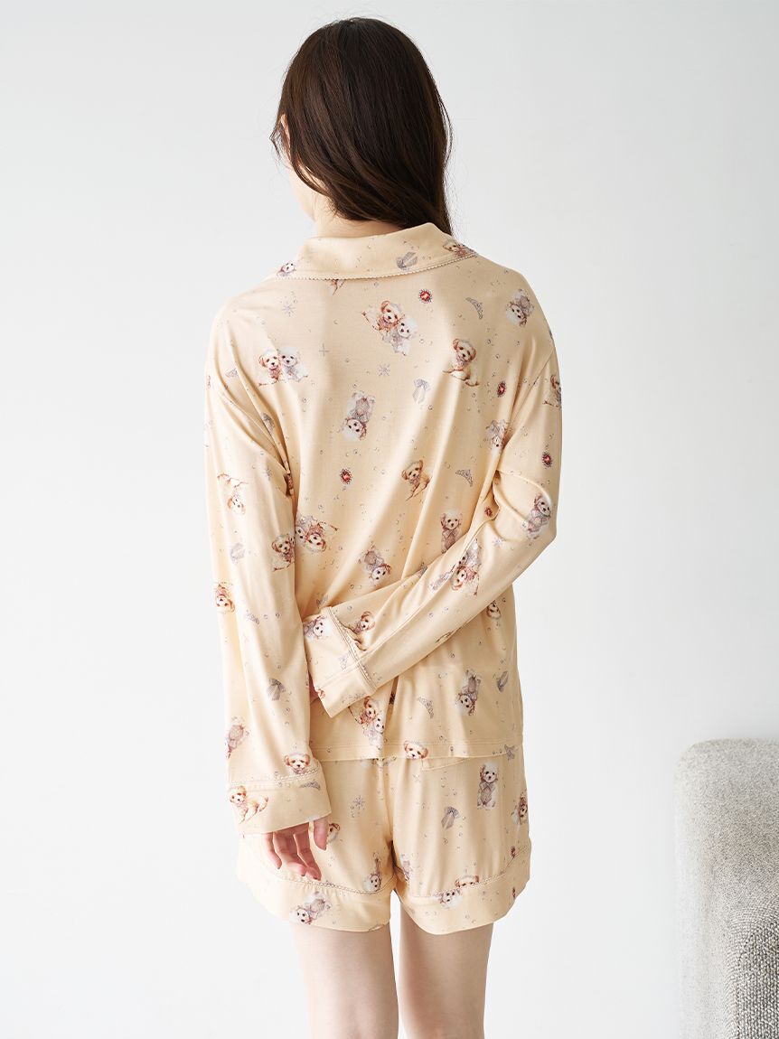 SNIDEL HOME「【WEB限定】【セット商品】DOG開襟シャツ＆カットショートパンツSET」|ルームウェア|