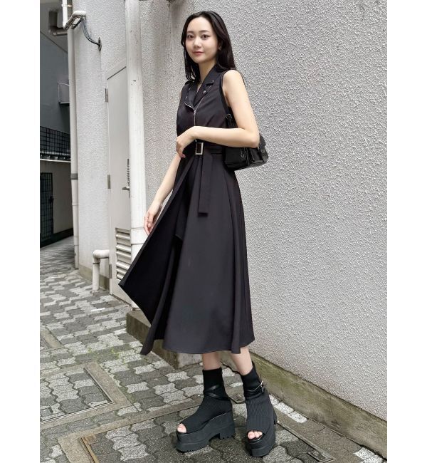 MURUA「ライダースライクアシメワンピース」|ワンピース|