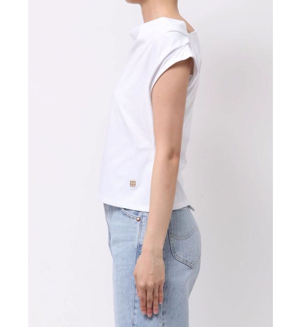 LAGUNAMOON「【接触冷感】オフショルドレープカットトップス」|Tシャツ・カットソー|