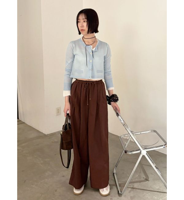 LAGUNAMOON「【撥水加工】ウエストレースリラックスパンツ」|その他|