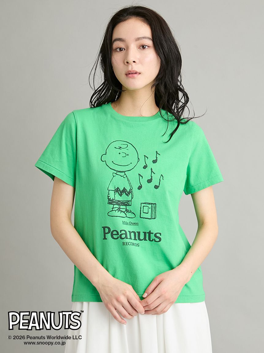 Mila Owen「【PEANUTS RECORDS】チャーリー・ブラウンＴシャツ」|Tシャツ・カットソー|GRN