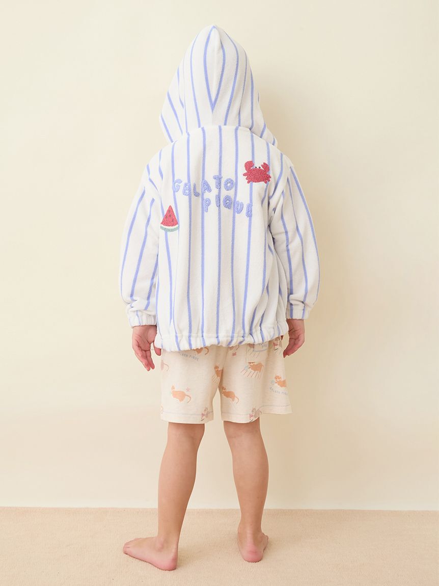 GELATO PIQUE KIDS & BABY「【KIDS】【UVカット】ストライプパイルパーカ」|パーカー|