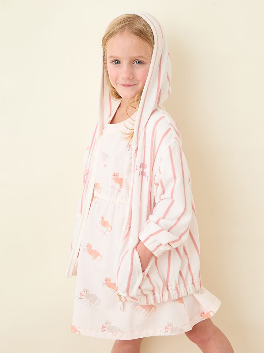 GELATO PIQUE KIDS & BABY「【KIDS】【UVカット】ストライプパイルパーカ」|パーカー|