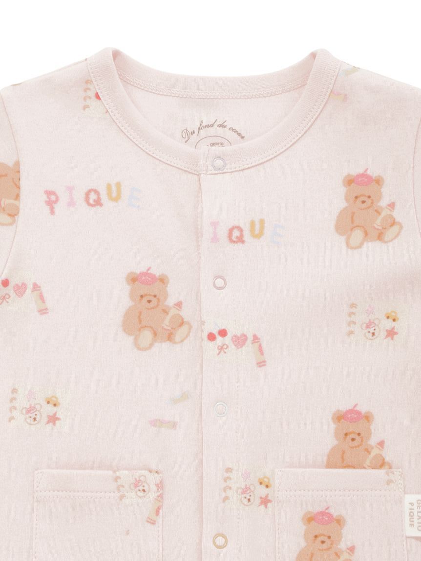 GELATO PIQUE KIDS & BABY「【BABY】ドローイングベア柄ロンパース」|ロンパース|