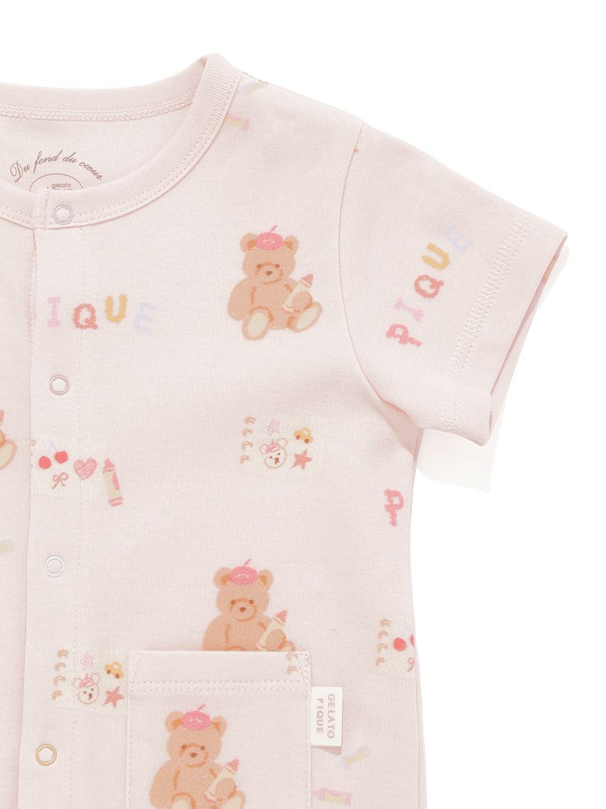 GELATO PIQUE KIDS & BABY「【BABY】ドローイングベア柄ロンパース」|ロンパース|