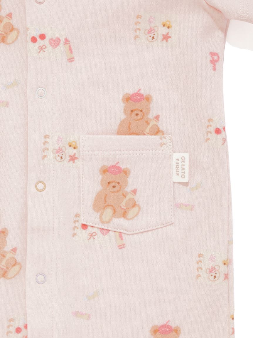 GELATO PIQUE KIDS & BABY「【BABY】ドローイングベア柄ロンパース」|ロンパース|