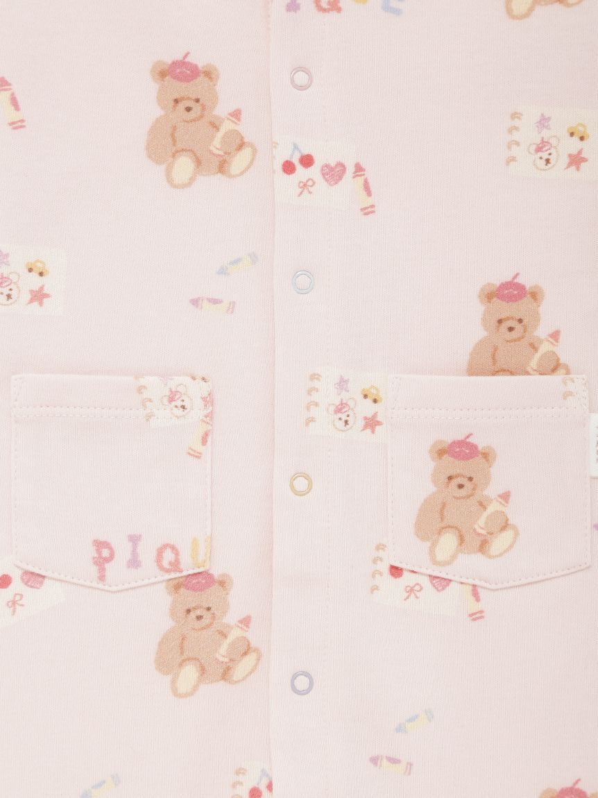 GELATO PIQUE KIDS & BABY「【BABY】ドローイングベア柄ロンパース」|ロンパース|