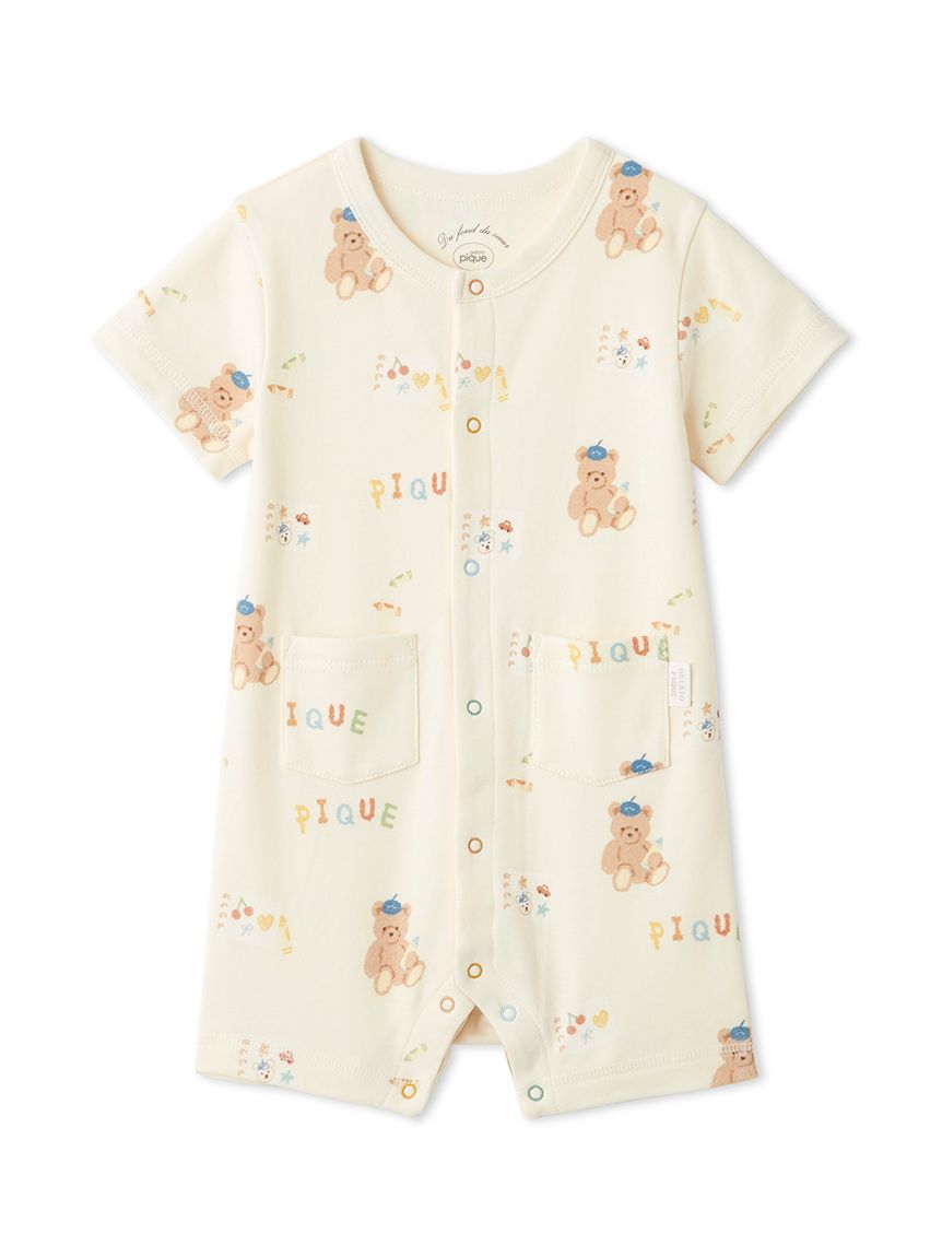 GELATO PIQUE KIDS & BABY「【BABY】ドローイングベア柄ロンパース」|ロンパース|
