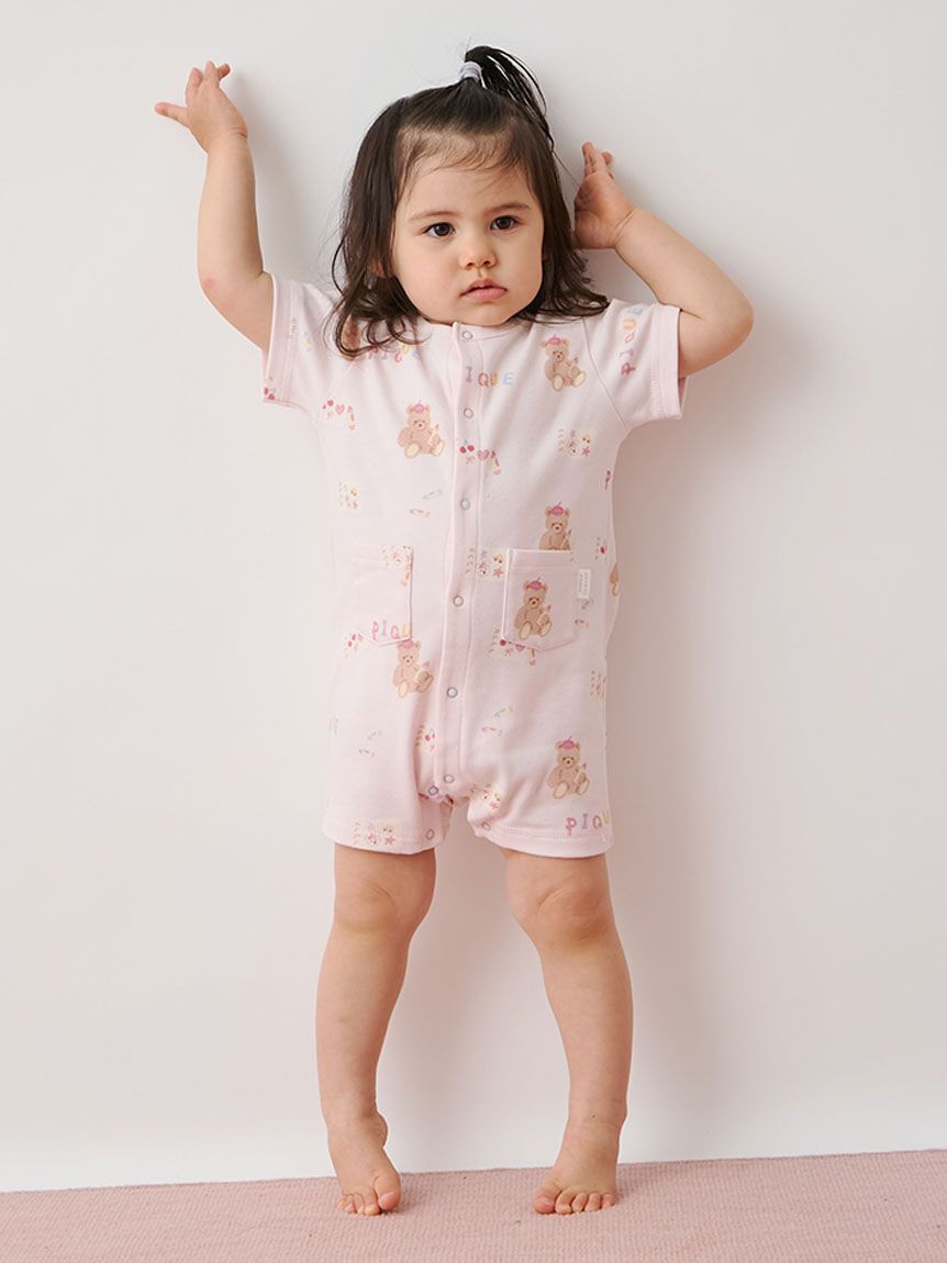GELATO PIQUE KIDS & BABY「【BABY】ドローイングベア柄ロンパース」|ロンパース|PNK