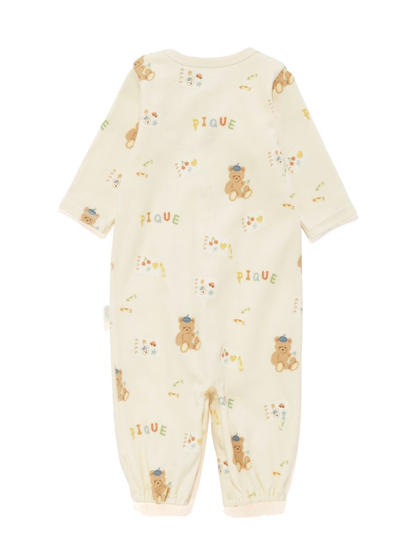 GELATO PIQUE KIDS & BABY「【新生児】ドローイングベア柄2WAYオール」|ロンパース|