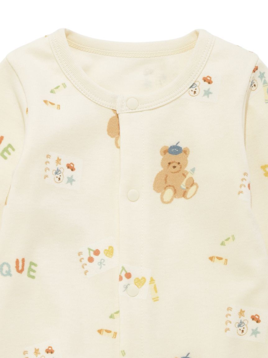 GELATO PIQUE KIDS & BABY「【新生児】ドローイングベア柄2WAYオール」|ロンパース|