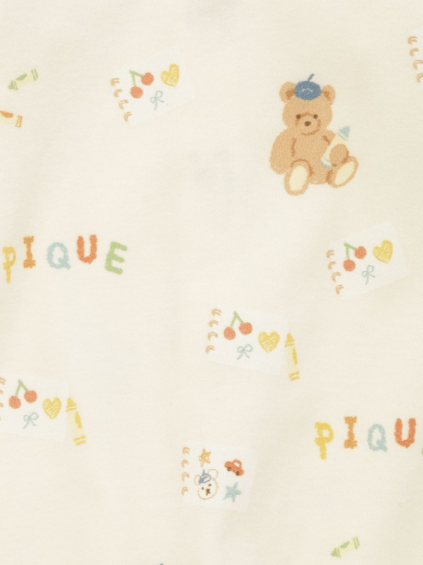 GELATO PIQUE KIDS & BABY「【新生児】ドローイングベア柄2WAYオール」|ロンパース|