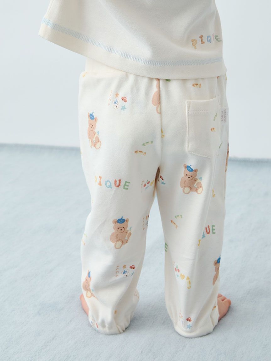 GELATO PIQUE KIDS & BABY「【BABY】ドローイングベア柄ロングパンツ」|その他ベビーウェア|
