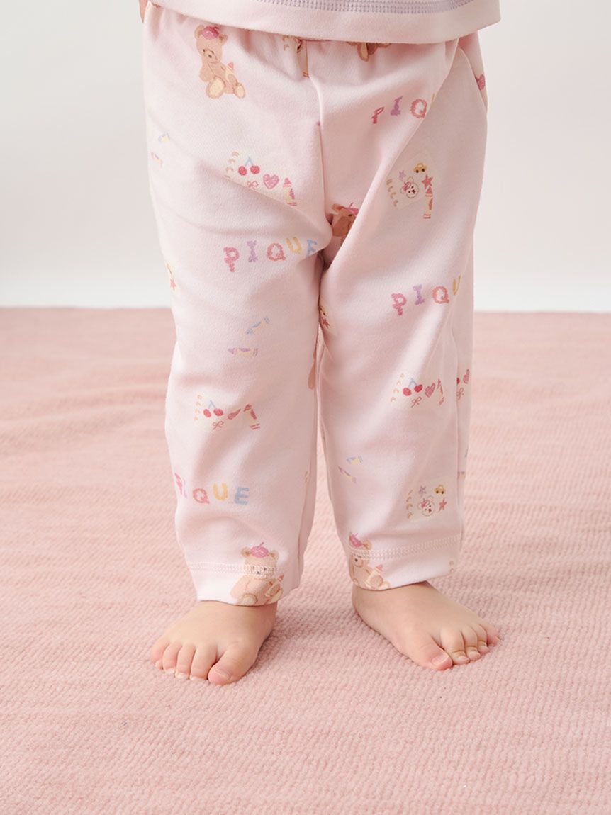 GELATO PIQUE KIDS & BABY「【BABY】ドローイングベア柄ロングパンツ」|その他ベビーウェア|