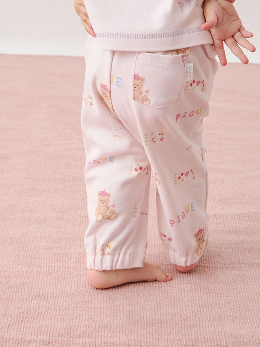 GELATO PIQUE KIDS & BABY「【BABY】ドローイングベア柄ロングパンツ」|その他ベビーウェア|
