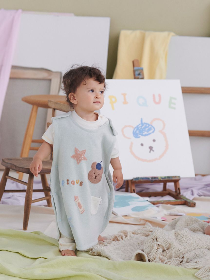 GELATO PIQUE KIDS & BABY「【BABY】エアリーモコドローイングベアスリーパー」|その他ベビー用品|
