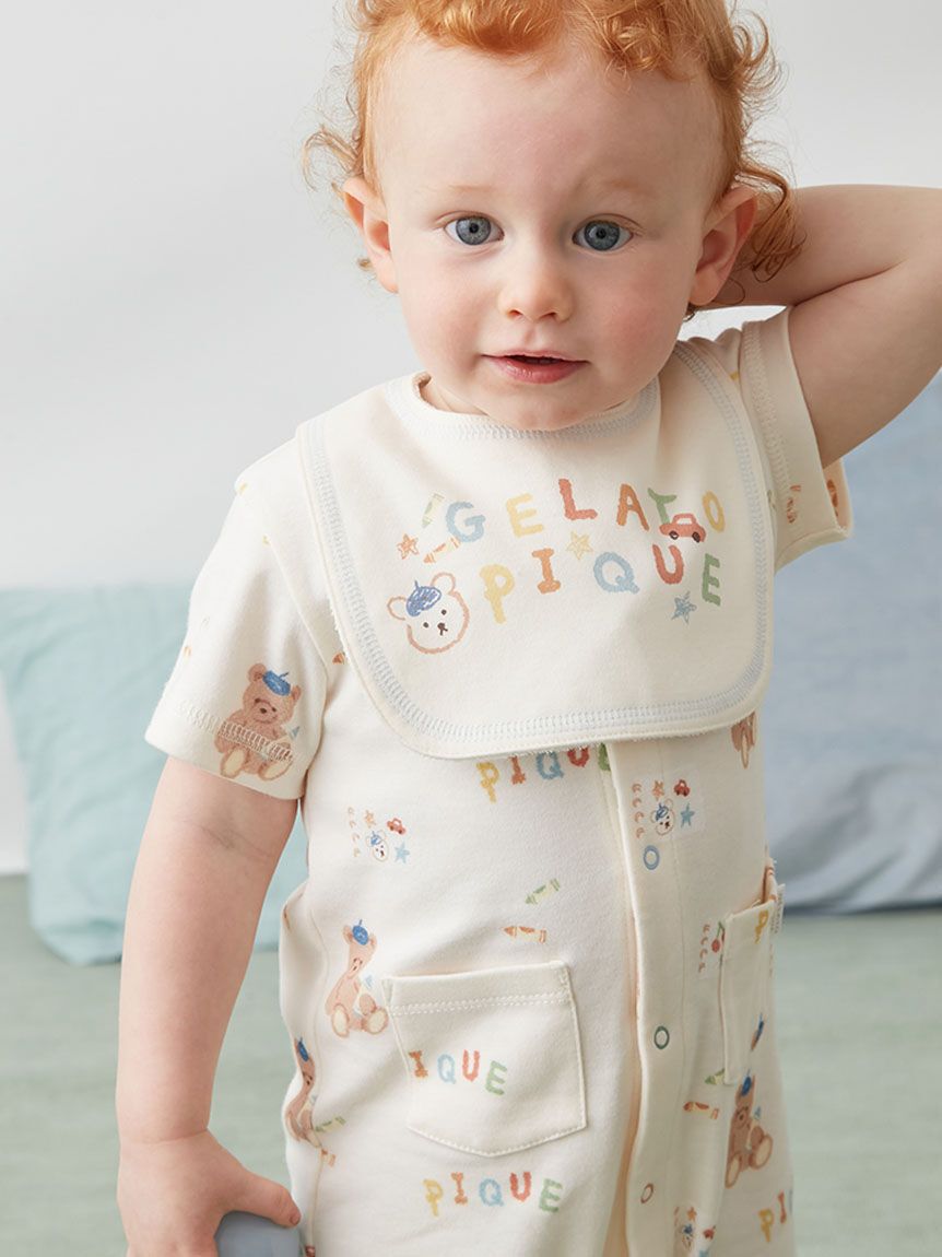 GELATO PIQUE KIDS & BABY「【BABY】ドローイングベアワンポイントスタイ」|スタイ|