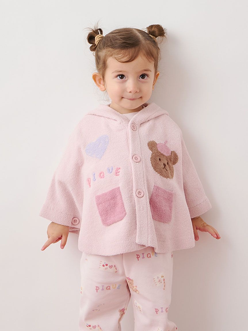 GELATO PIQUE KIDS & BABY「【BABY】エアリーモコドローイングベアポンチョ」|その他ベビーウェア|