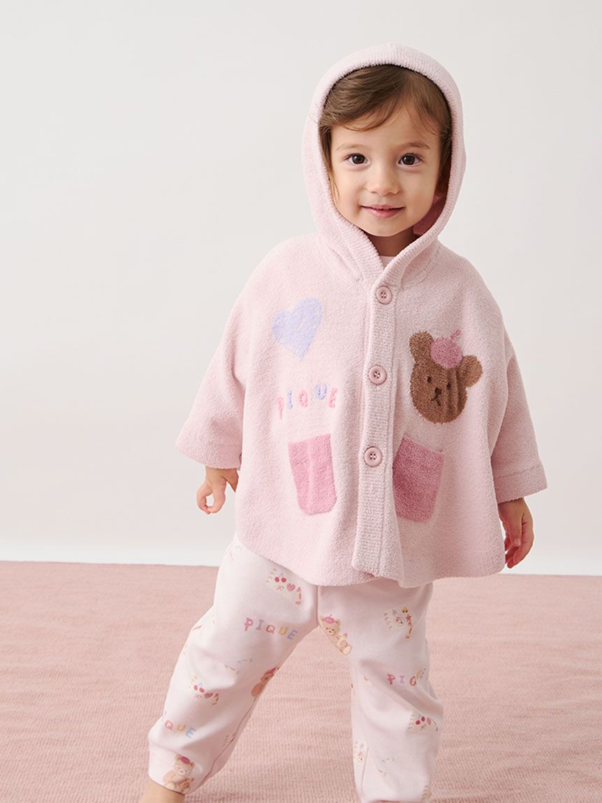 GELATO PIQUE KIDS & BABY「【BABY】エアリーモコドローイングベアポンチョ」|その他ベビーウェア|