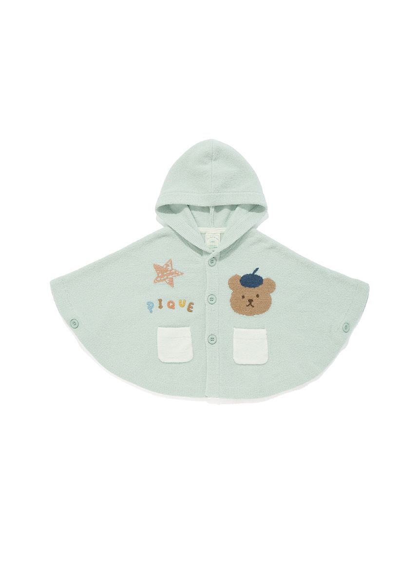 GELATO PIQUE KIDS & BABY「【BABY】エアリーモコドローイングベアポンチョ」|その他ベビーウェア|