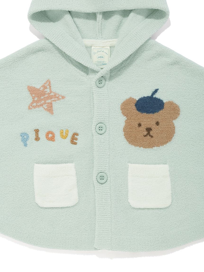 GELATO PIQUE KIDS & BABY「【BABY】エアリーモコドローイングベアポンチョ」|その他ベビーウェア|