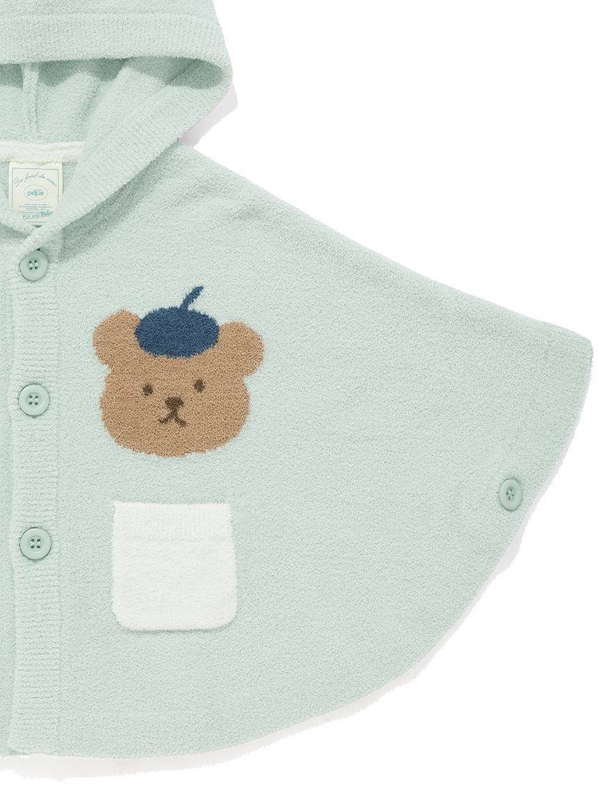 GELATO PIQUE KIDS & BABY「【BABY】エアリーモコドローイングベアポンチョ」|その他ベビーウェア|