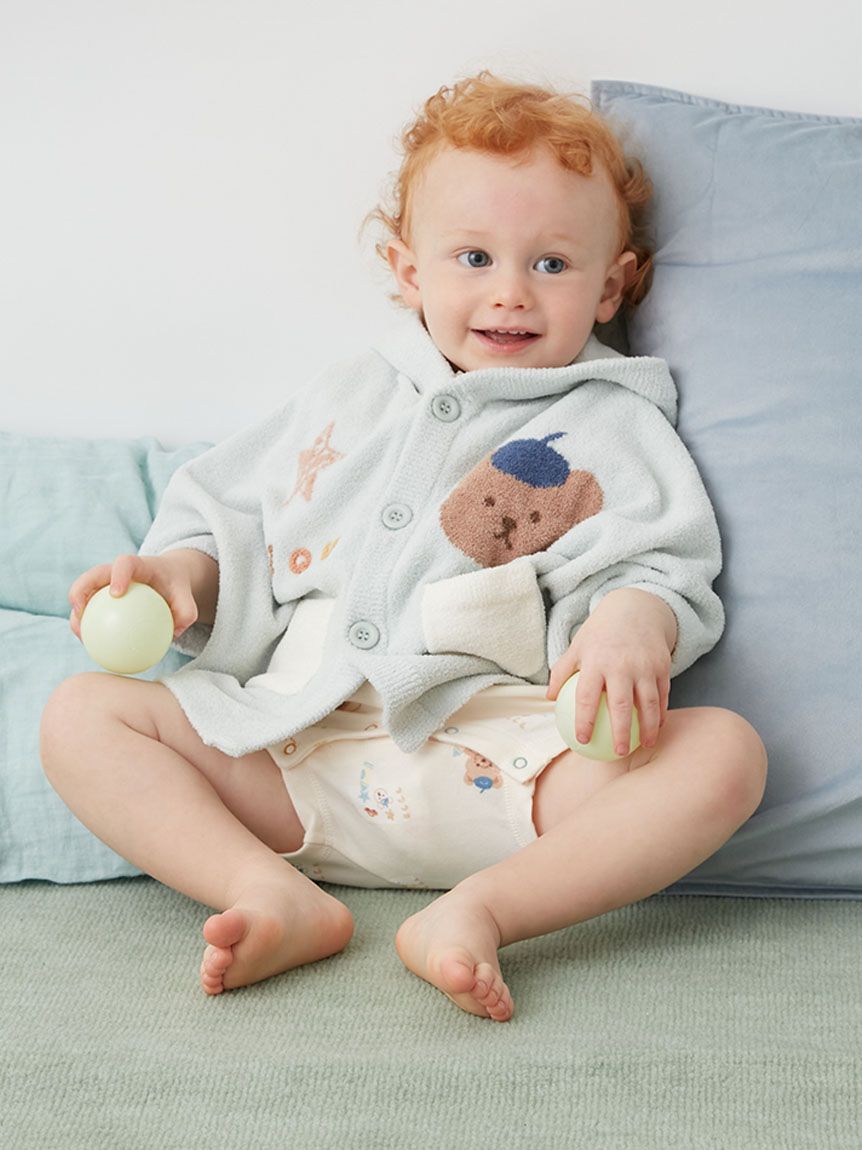 GELATO PIQUE KIDS & BABY「【BABY】エアリーモコドローイングベアポンチョ」|その他ベビーウェア|