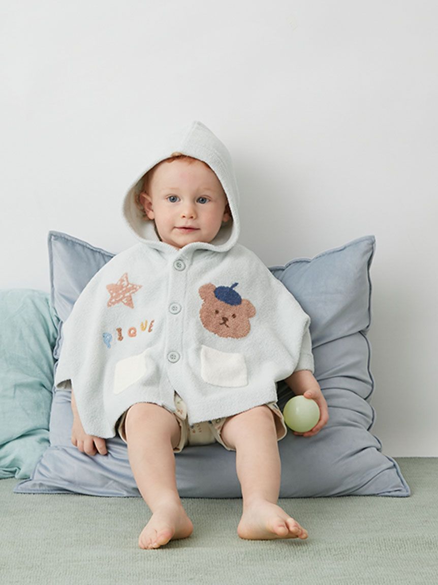 GELATO PIQUE KIDS & BABY「【BABY】エアリーモコドローイングベアポンチョ」|その他ベビーウェア|