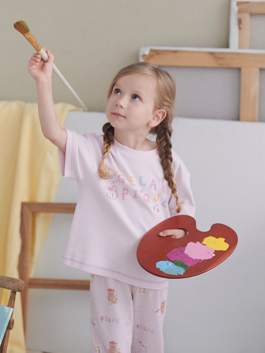 GELATO PIQUE KIDS & BABY「【KIDS】ドローイングベア柄ロングパンツ」|ルームウェア|
