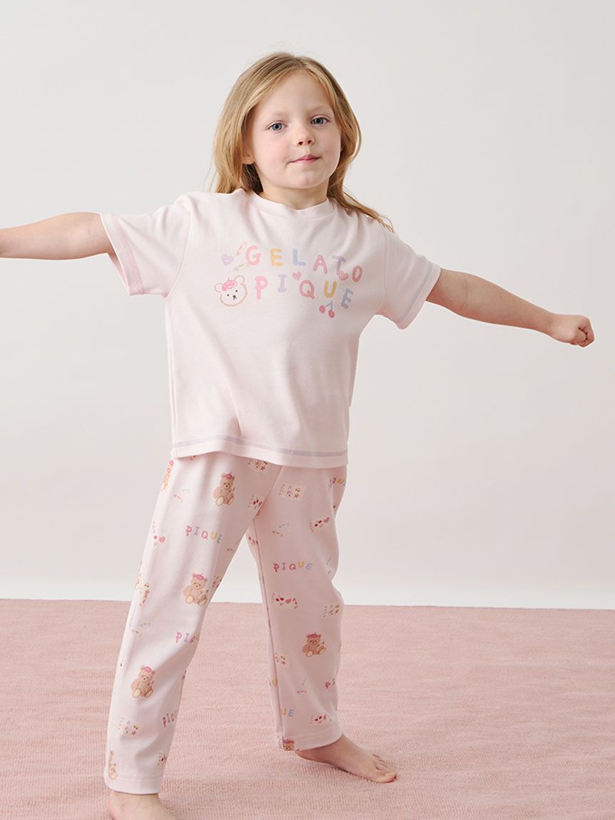 GELATO PIQUE KIDS & BABY「【KIDS】ドローイングベアワンポイントTシャツ」|ルームウェア|