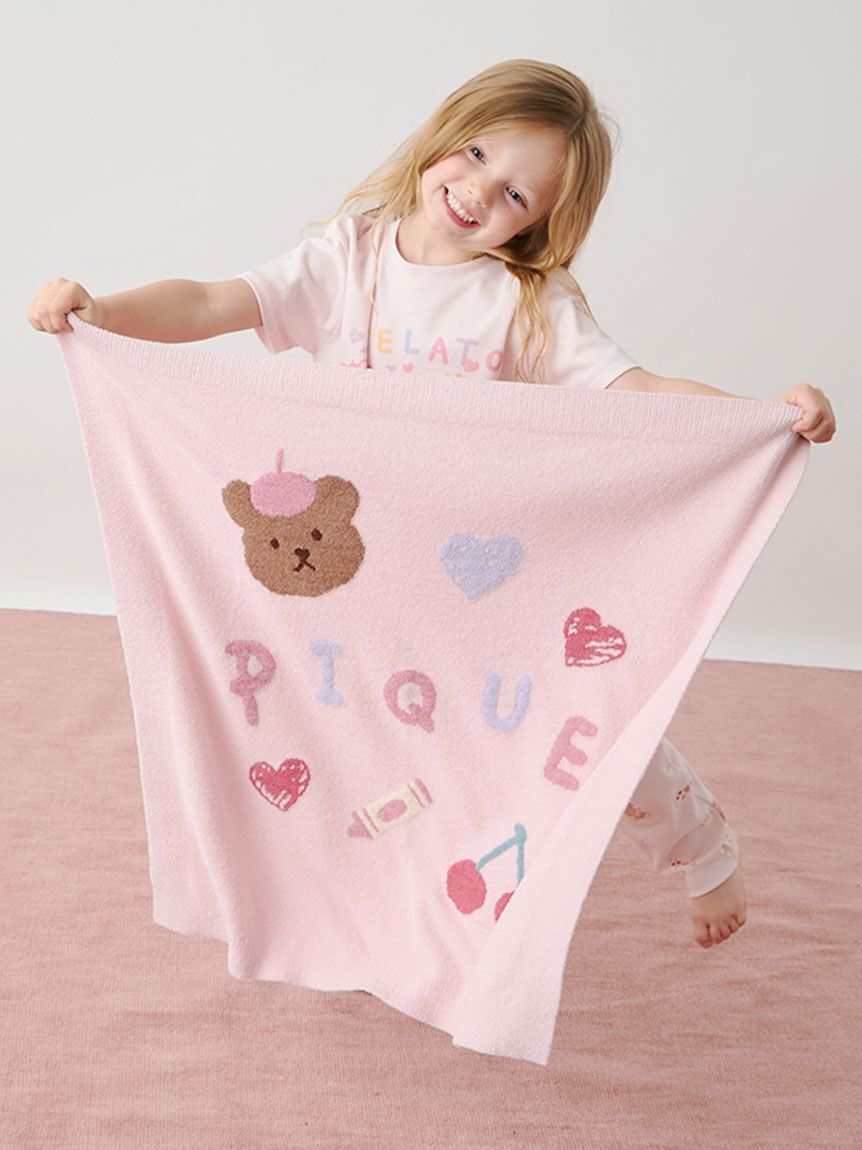 GELATO PIQUE KIDS & BABY「【KIDS】エアリーモコドローイングベアブランケット」|ブランケット|