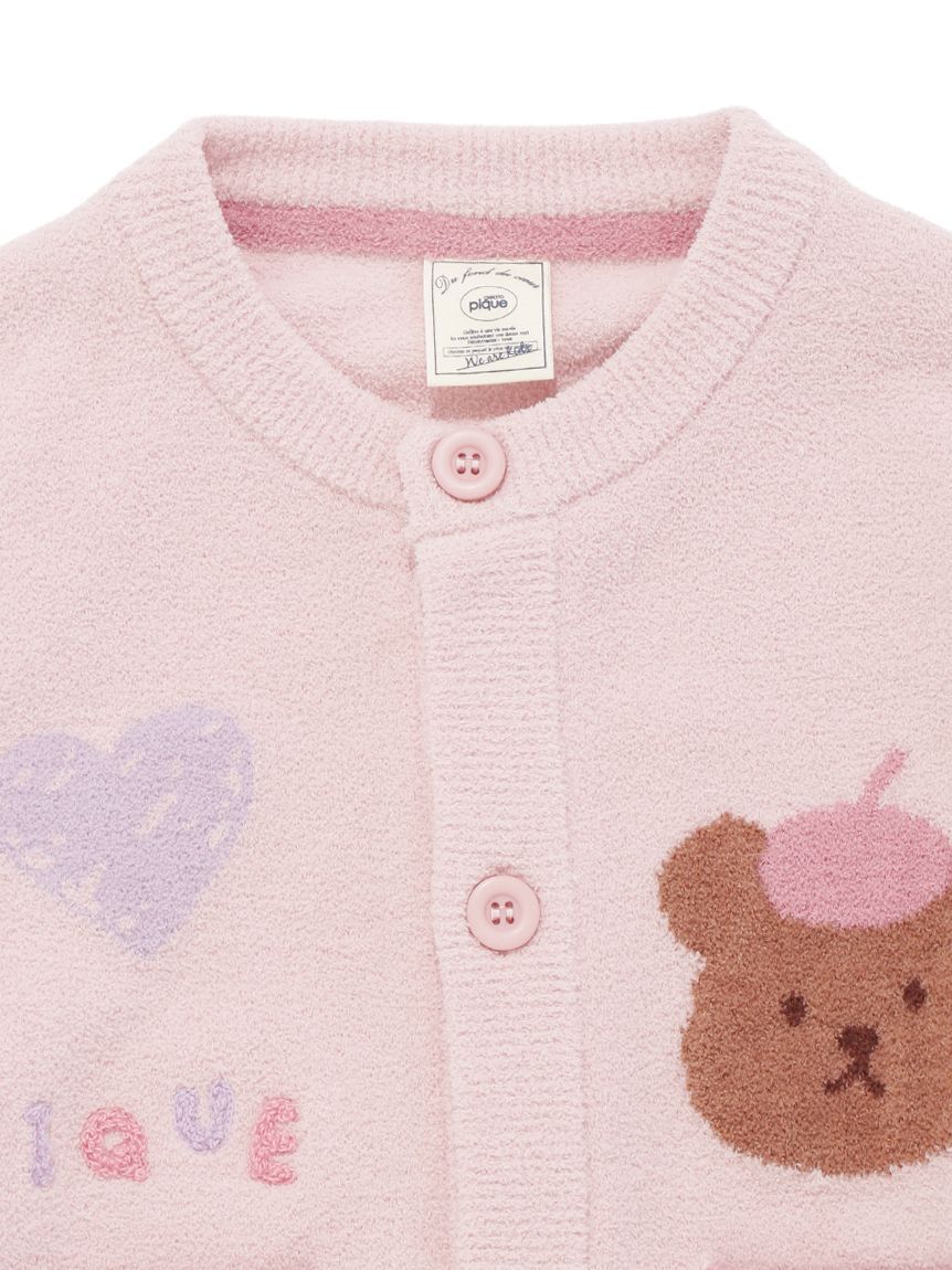 GELATO PIQUE KIDS & BABY「【KIDS】エアリーモコドローイングベアカーディガン」|カーディガン|