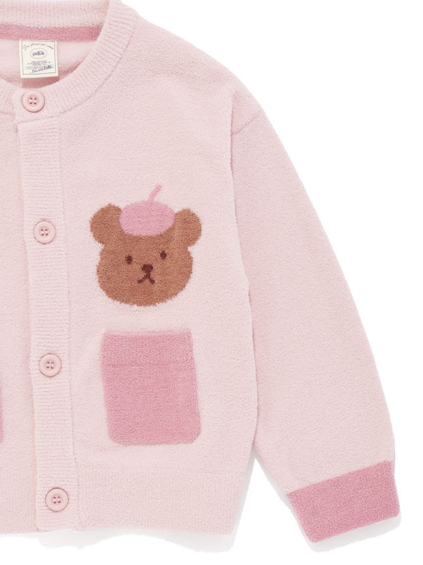 GELATO PIQUE KIDS & BABY「【KIDS】エアリーモコドローイングベアカーディガン」|カーディガン|
