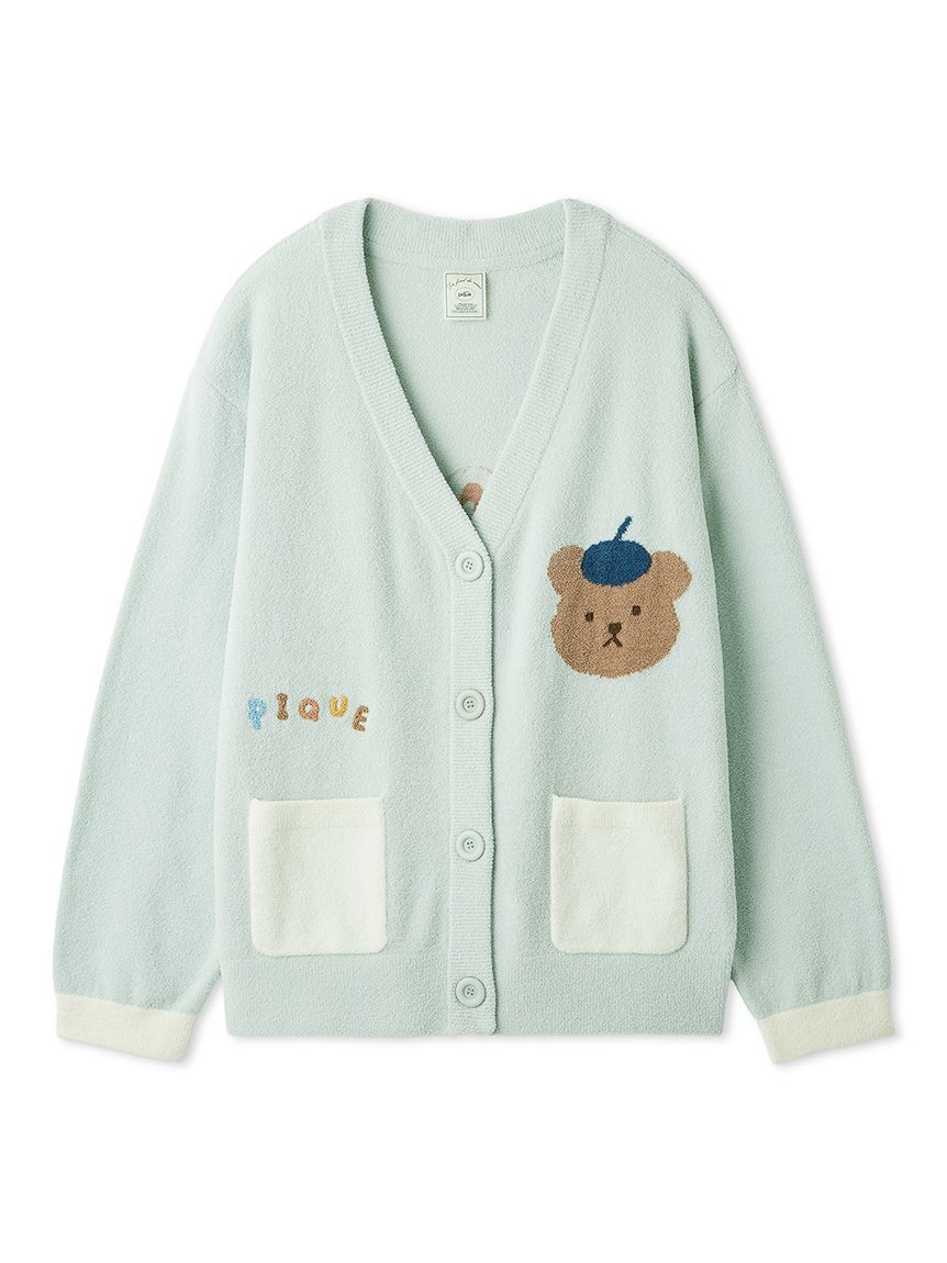 gelato pique「エアリーモコドローイングベアカーディガン」|ルームウェア|