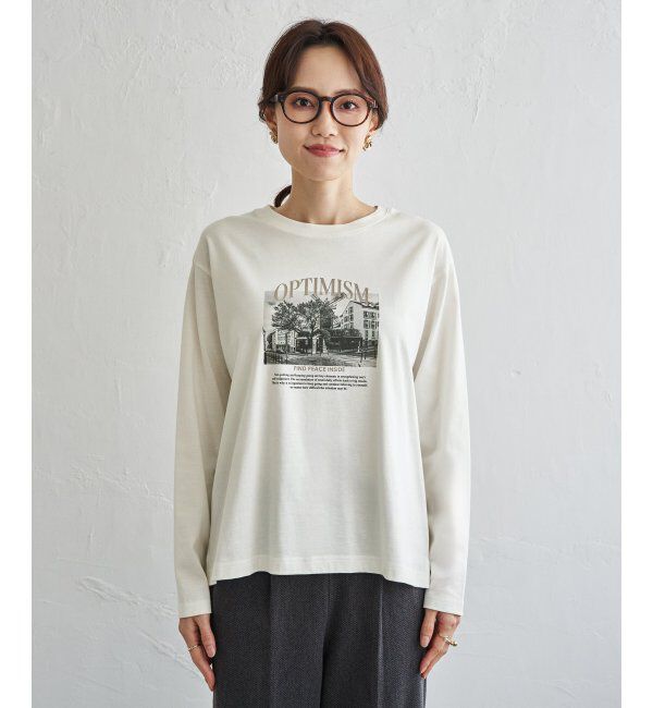 ikka「ロゴフォトプリントロンT」|Tシャツ・カットソー|
