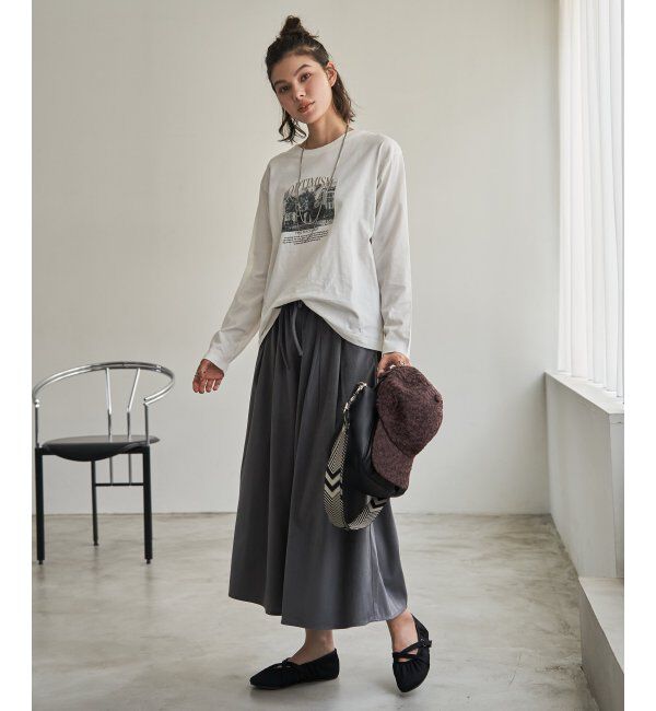 ikka「ロゴフォトプリントロンT」|Tシャツ・カットソー|