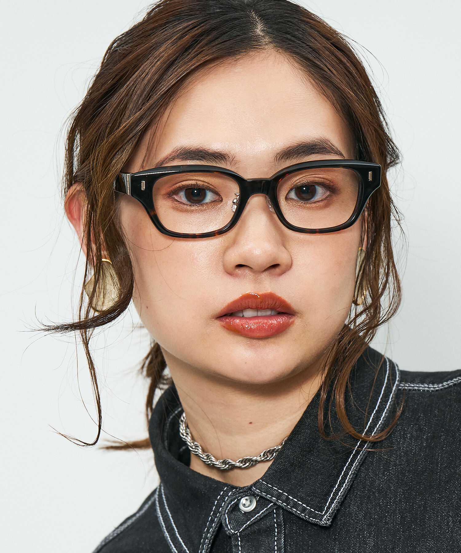  「Zoff｜STUDIO SEVEN｜ウェリントン型 メガネ｜太縁メガネ  クリア 黒縁 レンズ交換券付き」|メガネ|