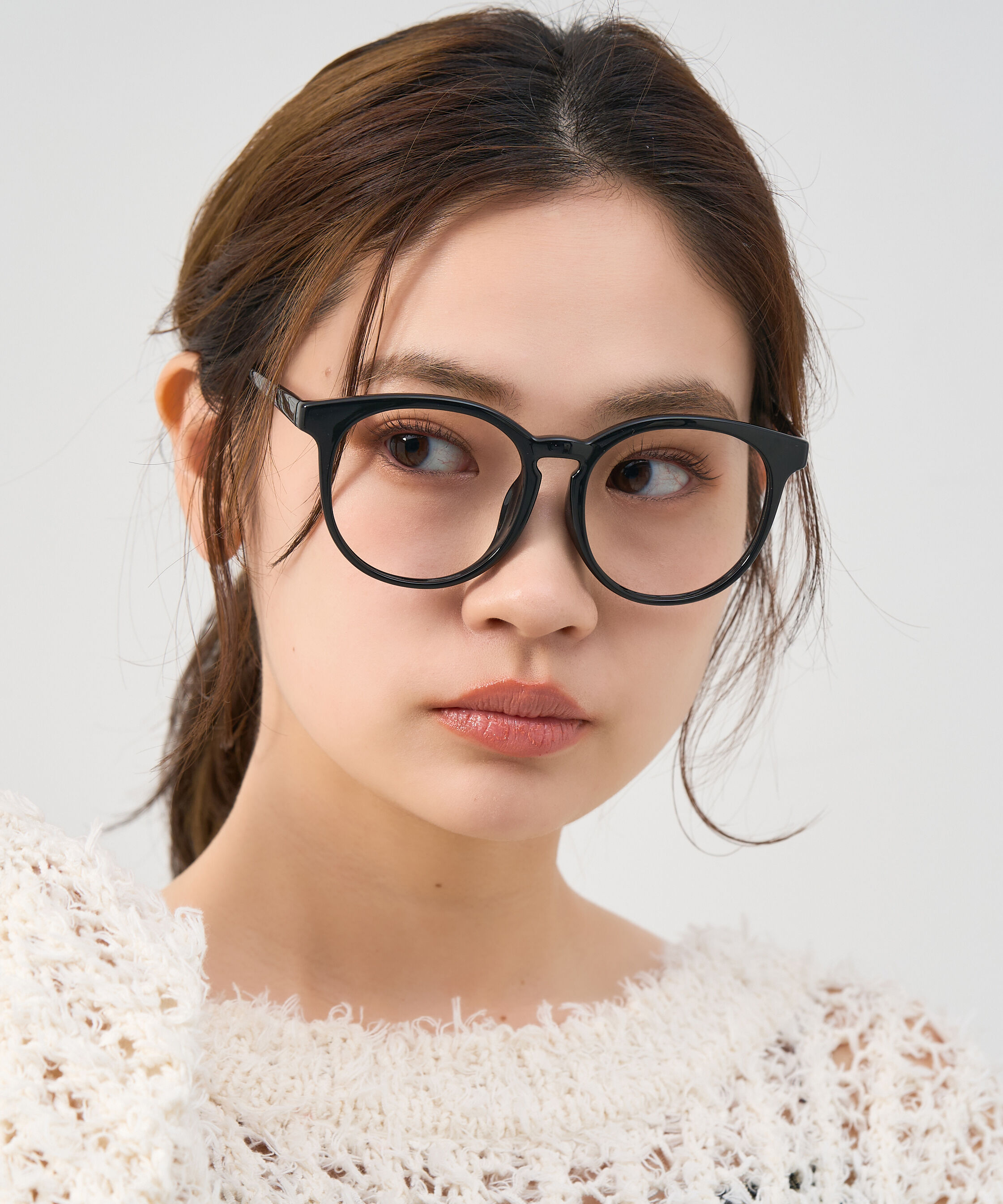  「Zoff | ボストン型 メガネ クリアフレーム 黒縁 伊達メガネ レンズ交換券付き」|メガネ|