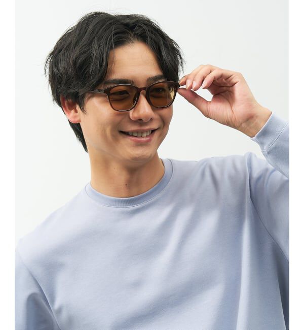  「SUNCUTGlasses/UV100%CUT ウェリントン型 サングラス | カラーレンズ 太縁フレーム  紫外線対策 UVカット」|サングラス|