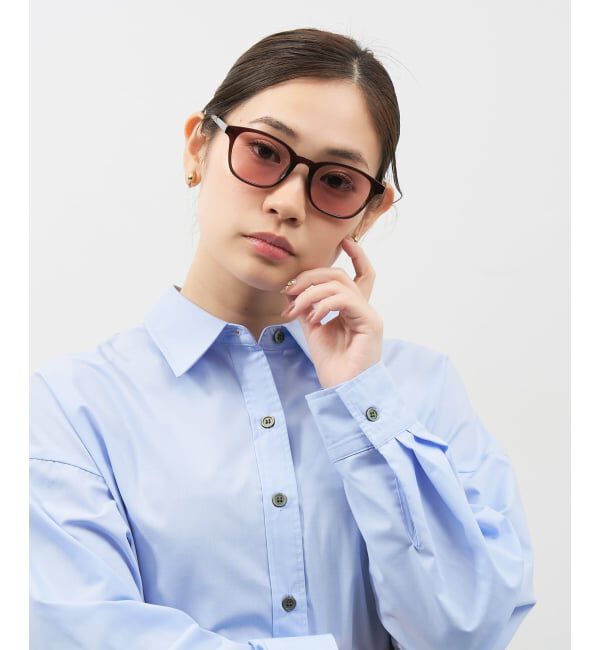  「SUNCUTGlasses/UV100%CUT ウェリントン型 サングラス | カラーレンズ 太縁フレーム  紫外線対策 UVカット」|サングラス|ブラウン