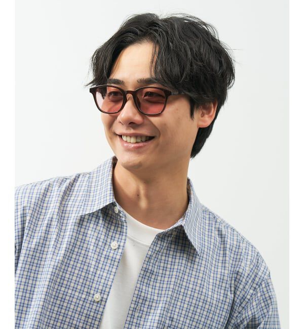  「SUNCUTGlasses/UV100%CUT ウェリントン型 サングラス | カラーレンズ 太縁フレーム  紫外線対策 UVカット」|サングラス|