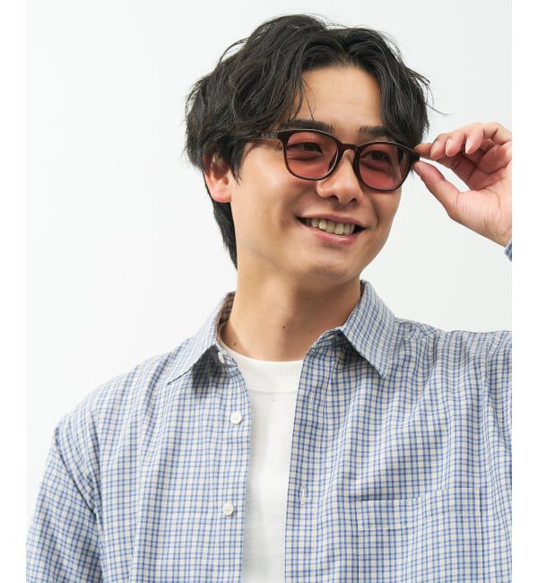  「SUNCUTGlasses/UV100%CUT ウェリントン型 サングラス | カラーレンズ 太縁フレーム  紫外線対策 UVカット」|サングラス|