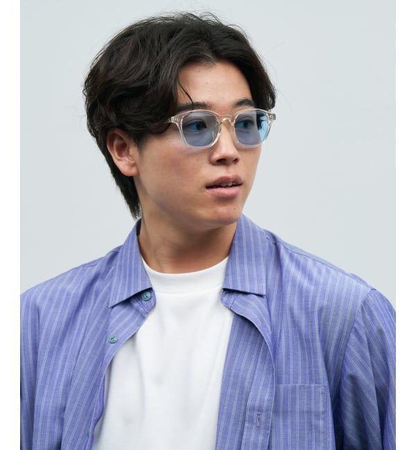  「SUNCUTGlasses/UV100%CUT ウェリントン型 サングラス | カラーレンズ 太縁フレーム  紫外線対策 UVカット」|サングラス|