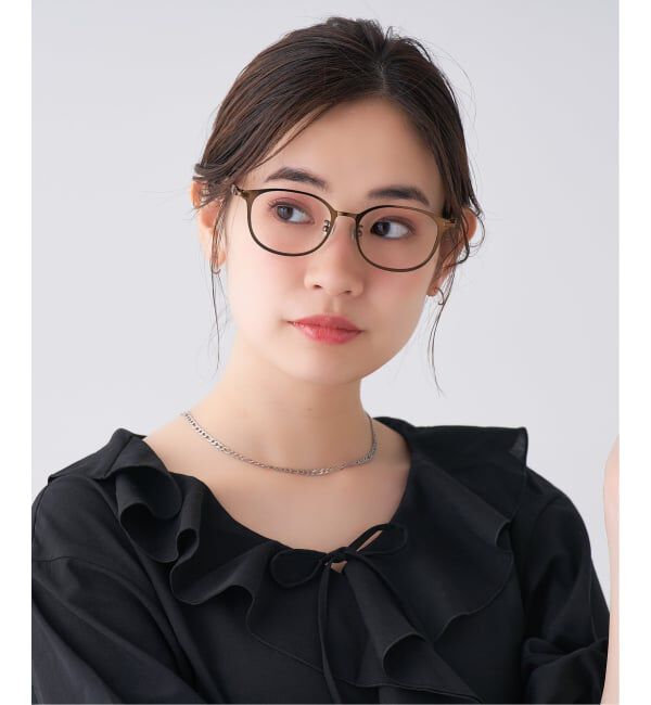  「ウェリントン型 メガネ | ラバーテンプル 伊達メガネ 度付きメガネ  Zoff｜FASHION  レンズ交換券付」|メガネ|薄ブラウン1