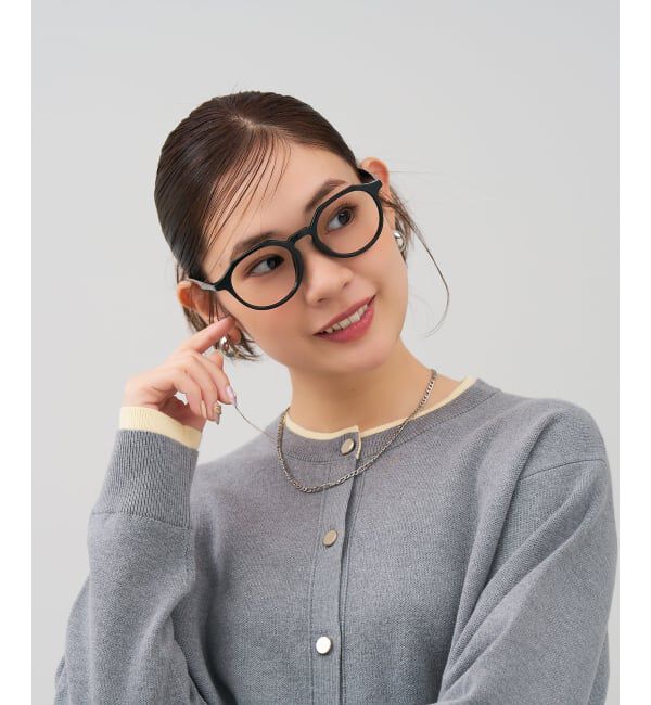  「ボストン型 メガネ | クラウンパント 軽量 伊達めがね・度付き ユニセックス Zoff  レンズ交換券付」|メガネ|ブラック
