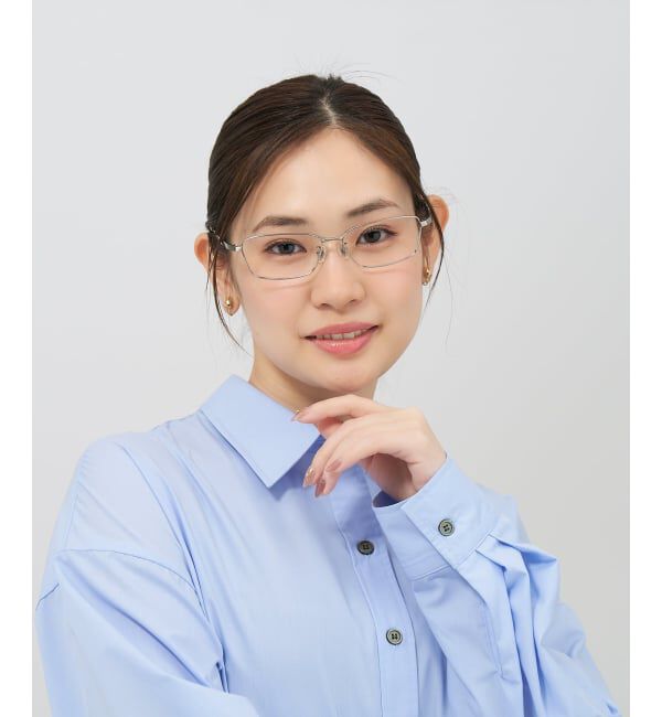  「ウェリントン型 メガネ | メタル 高級感 伊達メガネ おしゃれ 読書 ビジネス STANDARD レンズ交換券付」|メガネ|