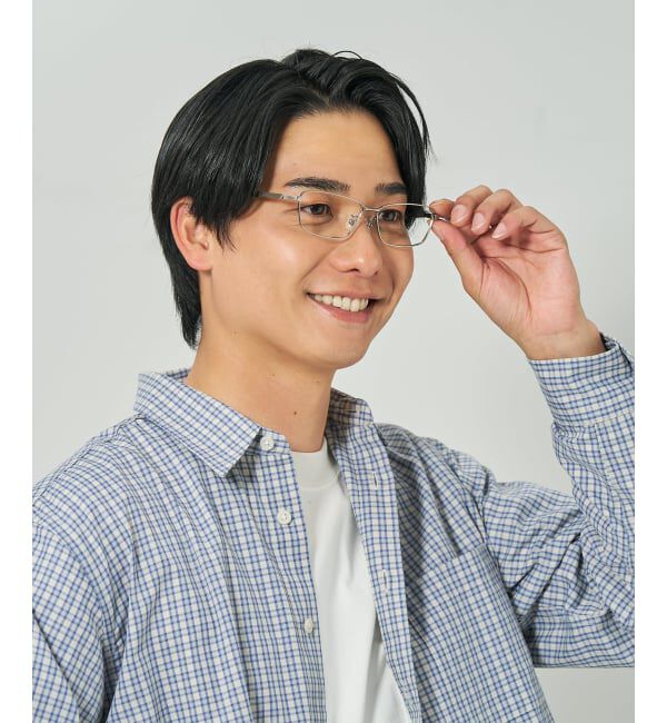  「ウェリントン型 メガネ | メタル 高級感 伊達メガネ おしゃれ 読書 ビジネス STANDARD レンズ交換券付」|メガネ|