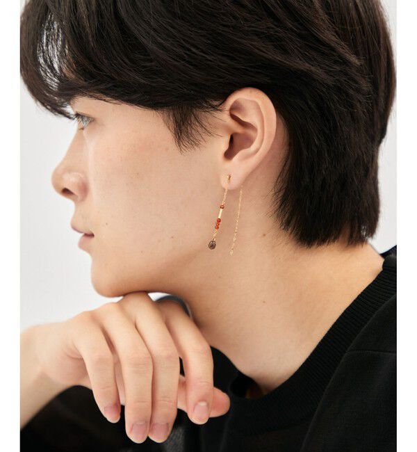 Jouete「[パレット] ピアス カーネリアン&times;スモーキークォーツ」|ピアス|
