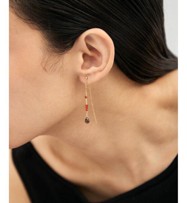 Jouete「[パレット] ピアス カーネリアン&times;スモーキークォーツ」|ピアス|
