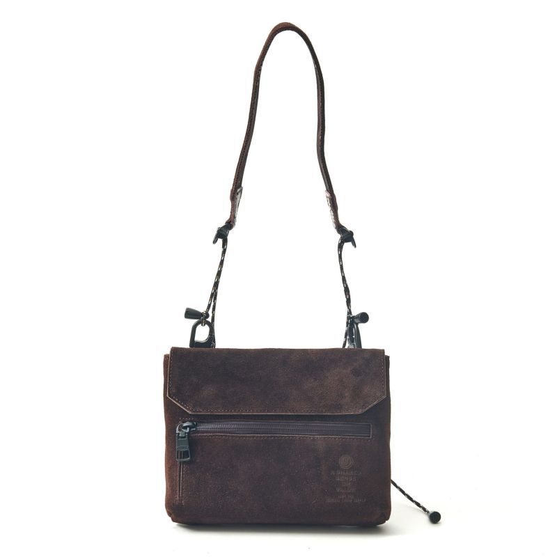 AS2OV「AS2OV / アッソブ WP SUEDE WALLET SHOULDER」|ショルダー・メッセンジャー|チョコ